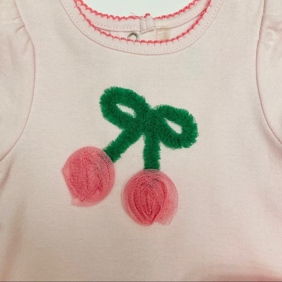 Baby Girl Cherry Pink Tutu Bodysuit Dress - Picture 3 of 7